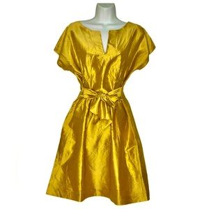 Calypso St. Barth by Christiane Celle Women’s Silk “Kimono” Dress, Large in Gold